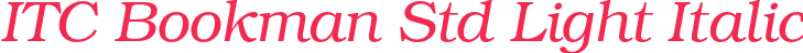 ITC Bookman Std Light Italic